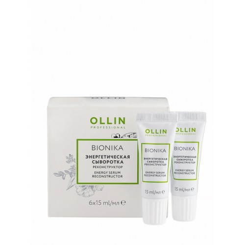 Ollin Professional / Сыворотка BIONIKA для восстановления волос, реконструктор энергетическая, 6*15 мл