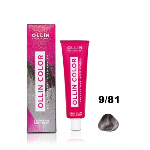 Ollin Professional / Крем-краска OLLIN COLOR для окрашивания волос 9/81 блондин жемчужно-пепельный, 100 мл