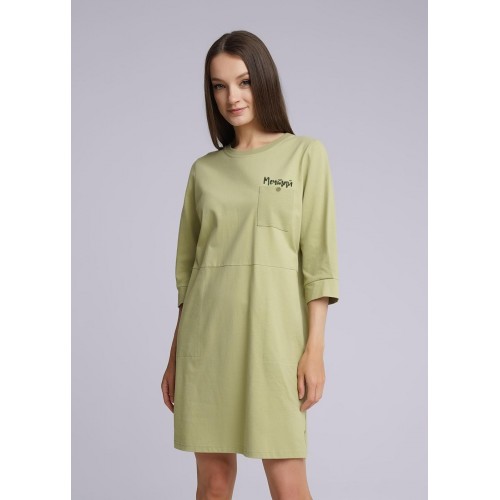 CLEVER Платье жен.  LDR13-1049 хаки 50(XL)