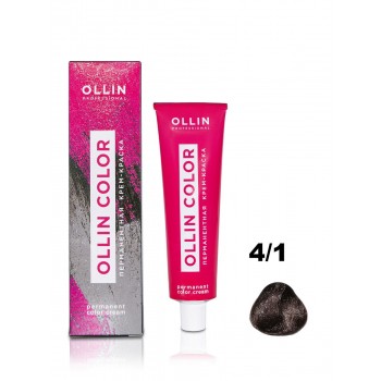 Ollin Professional / Крем-краска OLLIN COLOR для окрашивания волос 4/1 шатен пепельный, 100 мл