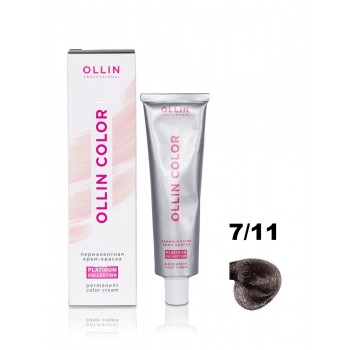 Ollin Professional / Крем-краска OLLIN COLOR PLATINUM COLLECTION 7/11 русый интенсивно-пепельный, 100 мл