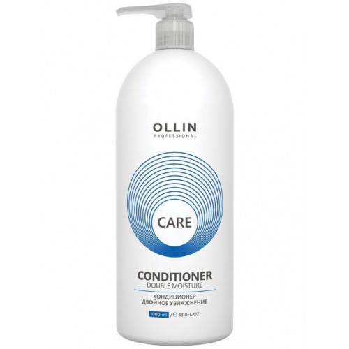 Ollin Professional / Кондиционер CARE для увлажнения и питания Double Moisture, 1000 мл