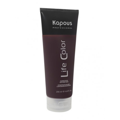 Kapous Professional Оттеночный бальзам для волос «Life Color», гранатовый красный, 200 мл