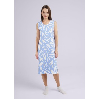 CLEVER Платье жен.  LDR24-1103 голубой/молоч 50(XL)