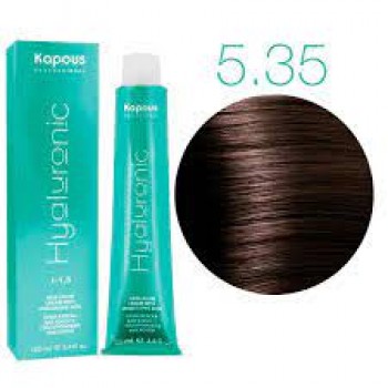 Kapous Professional / Крем-краска HYALURONIC для окрашивания волос 5.35 светлый коричневый каштановый