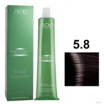 Kapous Professional / Крем-краска для волос с экстрактом женьшеня и рисовыми протеинами,оттенок 5.8 шоколад, 100 мл