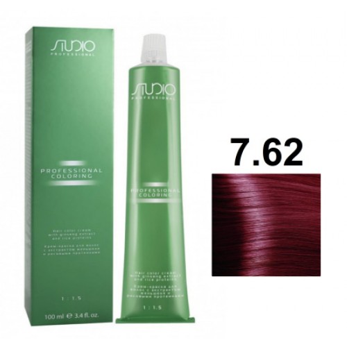 Kapous STUDIO крем-краска для волос 7.62 красно-фиолетовый блонд