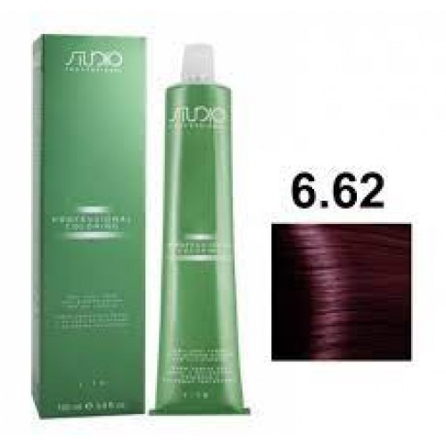 Kapous STUDIO крем-краскадля волос  6.62 темный красно-фиолетовый блонд.