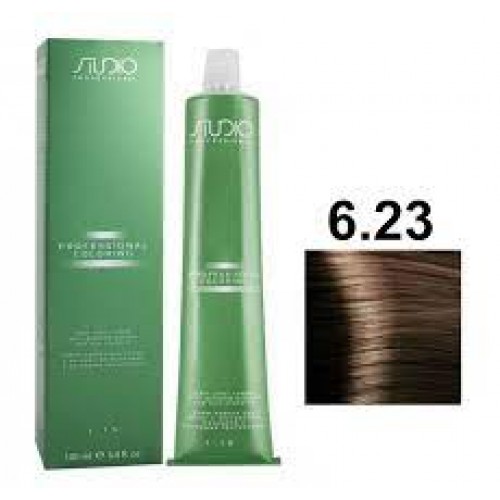 Kapous Professional / Крем-краска для волос с экстрактом женьшеня, 6.23 темный бежево-перламутровый блонд, 100 мл