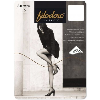 Колготки женские Filodoro Classic Aurora, 15 den, размер 3-M, nero (черный)