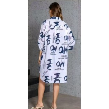 ТУНИКА Кт 25025 белый/синий 58 (5XL)
