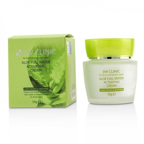 3W CLINIC Крем для лица с алоэ Aloe Full Water Activating Cream, 50 гр