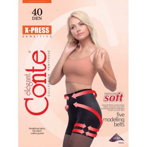 Колготки женские 7 зон утяжки и эффект push-up X-PRESS SOFT 40 den shade 4