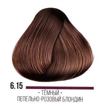 Kaaral / Крем-краска для волос 6.15 темный пепельно-розовый блондин,100мл