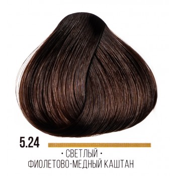 Kaaral / ААА Крем-краска для волос 5,24 светлый фиолетово-медный каштан,100мл
