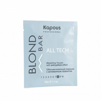 Kapous Professional / Пудра BLOND BAR для обесцвечивания волос с защитным комплексом 9+, 30г