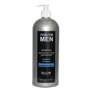 Ollin Professional / Освежающий шампунь PREMIER FOR MEN для ежедневного ухода, 1000 мл