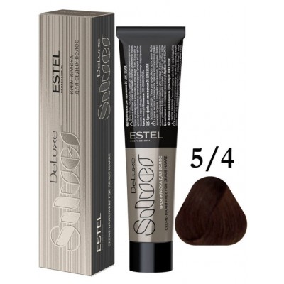 ESTEL PROFESSIONAL / Краска-уход 5/4 DE LUXE SILVER для окрашивания волос светлый шатен медный