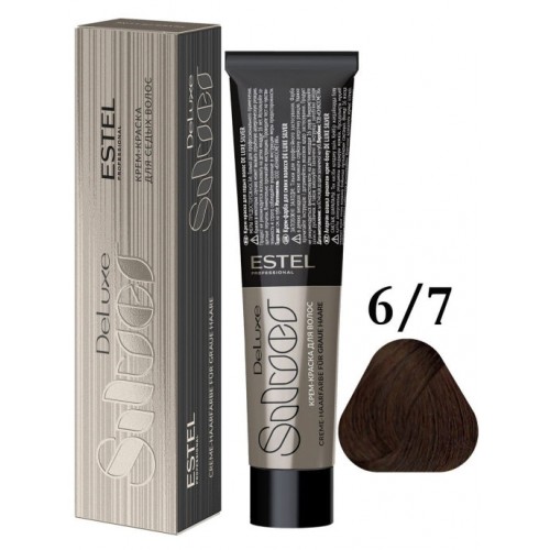 ESTEL PROFESSIONAL / Краска-уход DE LUXE SILVER для окрашивания волос 6/7 темно-русый коричневый