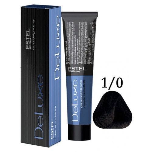 ESTEL PROFESSIONAL / Краска-уход 1/0 DE LUXE для окрашивания волос черный классический