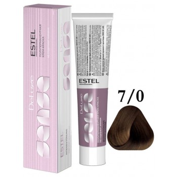 ESTEL PROFESSIONAL / Профессиональная краска-уход 7/0 DE LUXE для окрашивания волос русый для седины