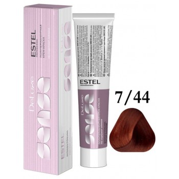 ESTEL PROFESSIONAL / Крем-краска 7/44  DE LUXE для окрашивания волос русый медный интенсивный