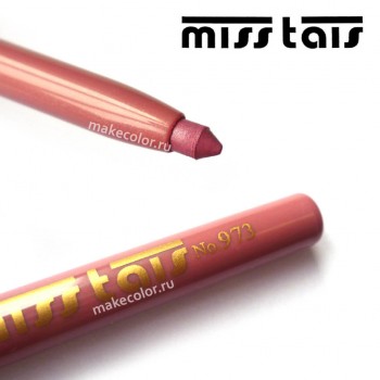 MISS TAIS Карандаш-автомат  для губ  973 нежно-розовый