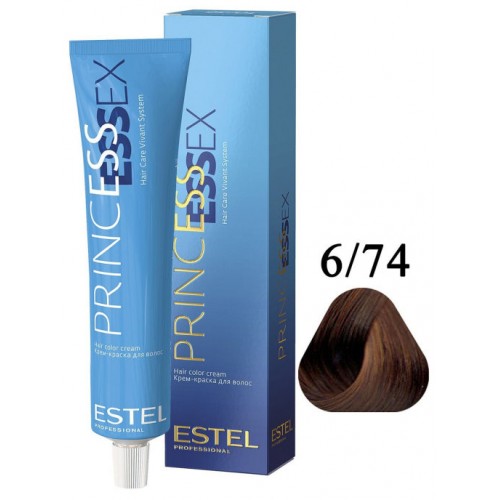 ESTEL PROFESSIONAL / Крем-краска 6/74 PRINCESS ESSEX для окрашивания волос темно-русый коричнево-медный/кориц