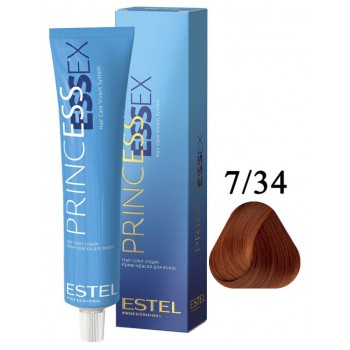 ESTEL PROFESSIONAL / Крем-краска 7/34 PRINCESS ESSEX для окрашивания волос средне-русый золотисто-медный/коньяк