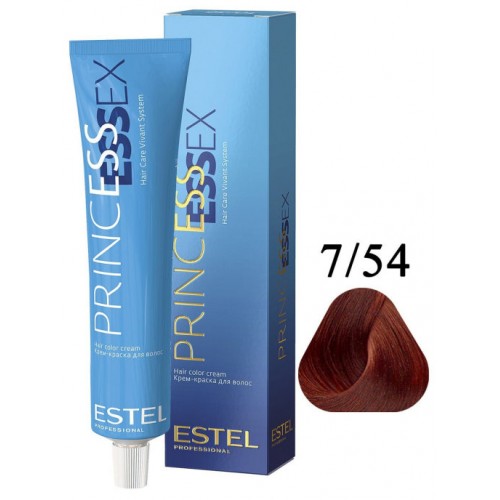 ESTEL PROFESSIONAL / Крем-краска 7/54 PRINCESS ESSEX для окрашивания волос средне-русый красно-медный/гранат