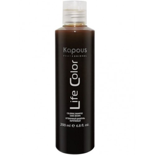 Kapous Professional / Шампунь оттеночный для волос Life Color, коричневый, 200 мл