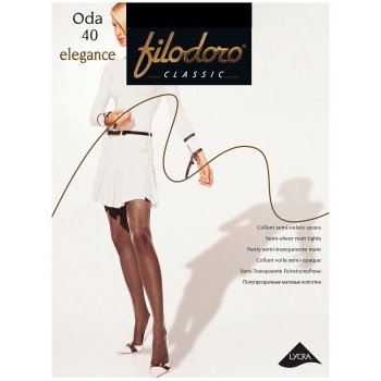 Колготки женские Filodoro Classic Oda Elegance, 40 den, размер 2-S, nero (черный)