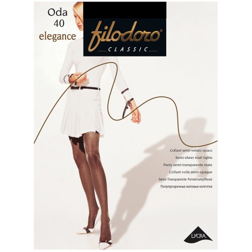 Колготки женские Filodoro Classic Oda Elegance, 40 den, размер 2-S, nero (черный)