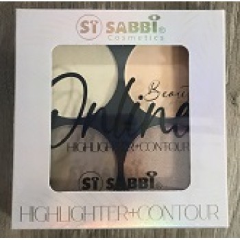 SABBI Палетка HIGHLIGHTER+CONTOUR SI4062 №02 18гр