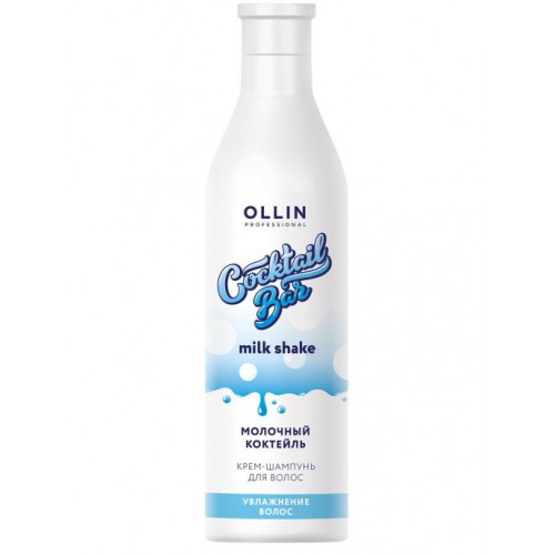 Ollin Professional / Крем-шампунь COCKTAIL BAR для увлажнения волос молочный коктейль, 400 мл