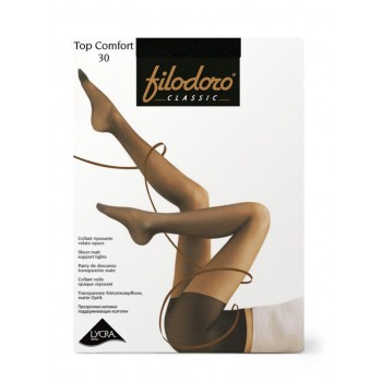 Колготки женские Filodoro Classic Top Comfort, 30 den, размер 4-L, minerale (серый)