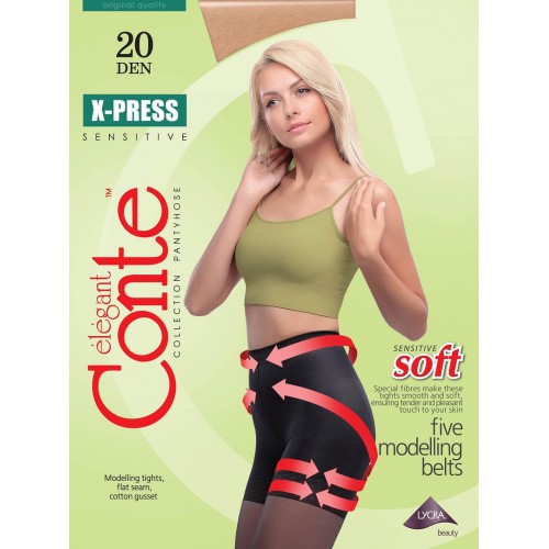 CONTE Elegant / Колготки женские Conte X-PRESS Soft 20 бронз. 4
