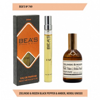 BEA'S U749 Компактный парфюм Z&R Black Pepper & Amber, Neroli unisex 10ml