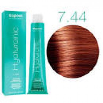 Крем-краска для волос Kapous Professional Hyaluronic Acid, оттенок 7.44 Блондин интенсивный медный