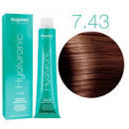 Крем-краска для волос Kapous Professional Hyaluronic Acid, оттенок 7.43 Блондин медный золотистый