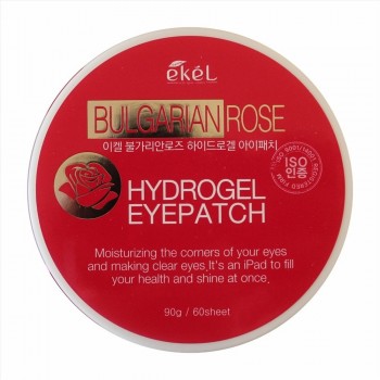 EKEL Патчи гидрогелевые для глаз Bulgarian Rose 60шт