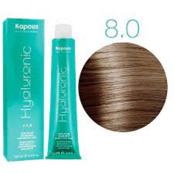 Kapous / HY 8.0 Светлый блондин Крем-краска для волос 100мл с гуалуроновой кислотой