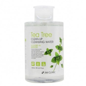 3W Clinic Очищающая вода для снятия макияжа с зеленым чаем 500мл