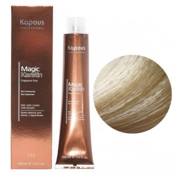 Kapous Magic Keratin Краска для волос, 10.31 платиновый блондин бежевый, 100 мл