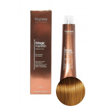 Краска для волос Kapous Professional Magic Keratin, оттенок 8.41 Светлый матовый медный блонд, 100 мл