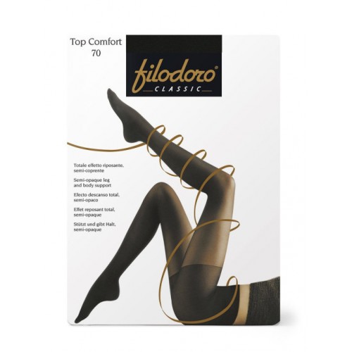 Колготки женские Filodoro Classic Top Comfort, 70 den, размер 3-M, nero (черный)