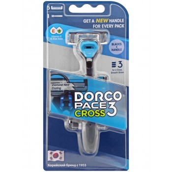 DORCO Pace3 Станок для бритья CROSS муж,+5 сменных касет