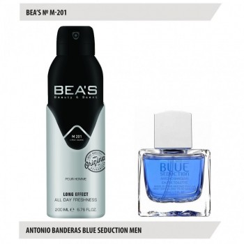 BEA'S M201 Парфюмированный дезодорант Antonio Banderas Blue Seduction Men 200ml