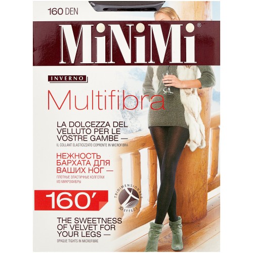 Колготки женские MiNiMi Multifibra, 160 den, размер 2-S, nero (черный)