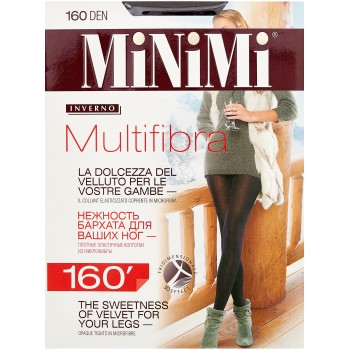 Колготки женские MiNiMi Multifibra, 160 den, размер 3-M, nero (черный)